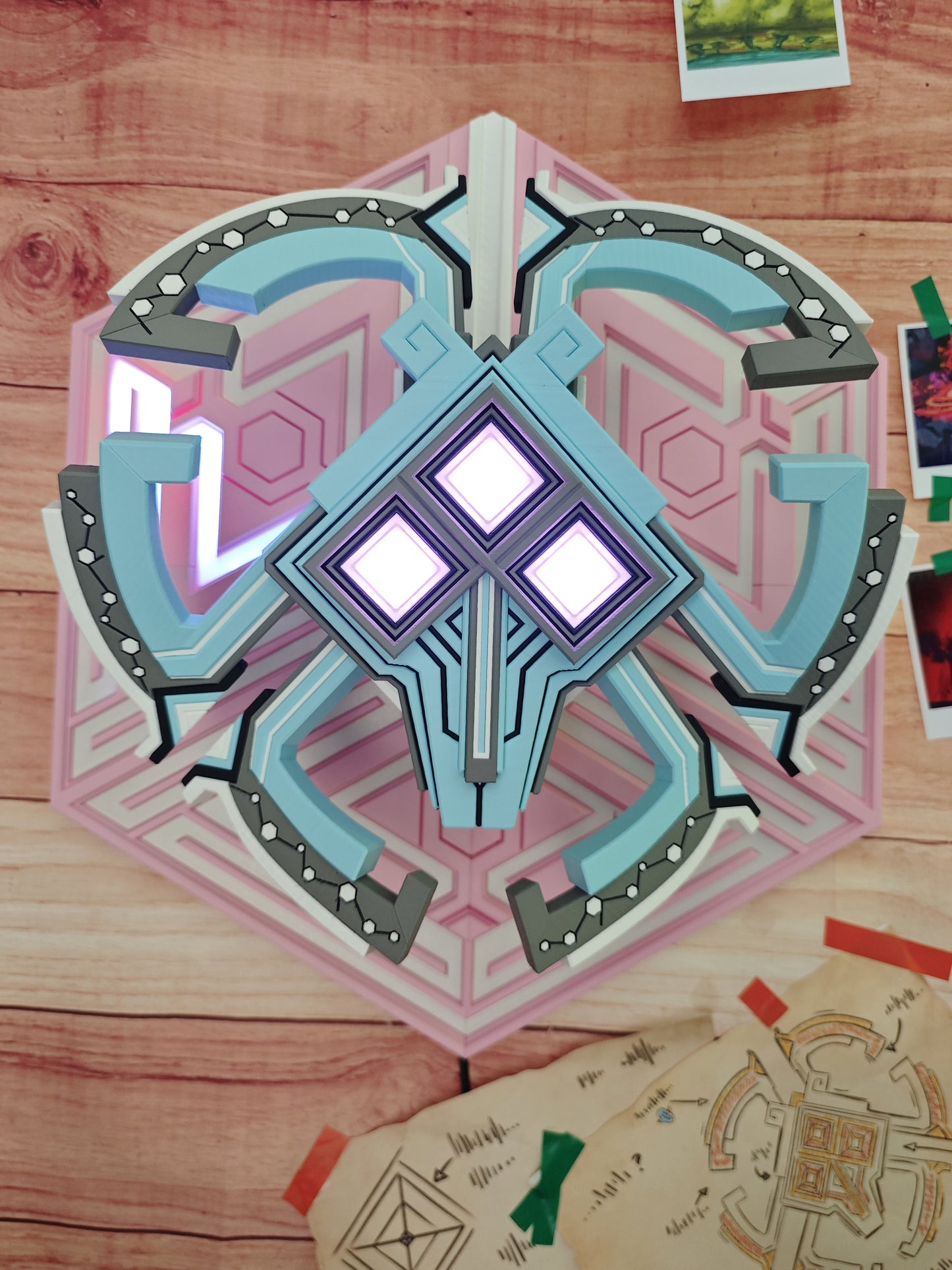 PRIDE 🏳️‍⚧️ RAFFLE TICKET : Transgender flag colored Nomai Mask - Outer Wilds