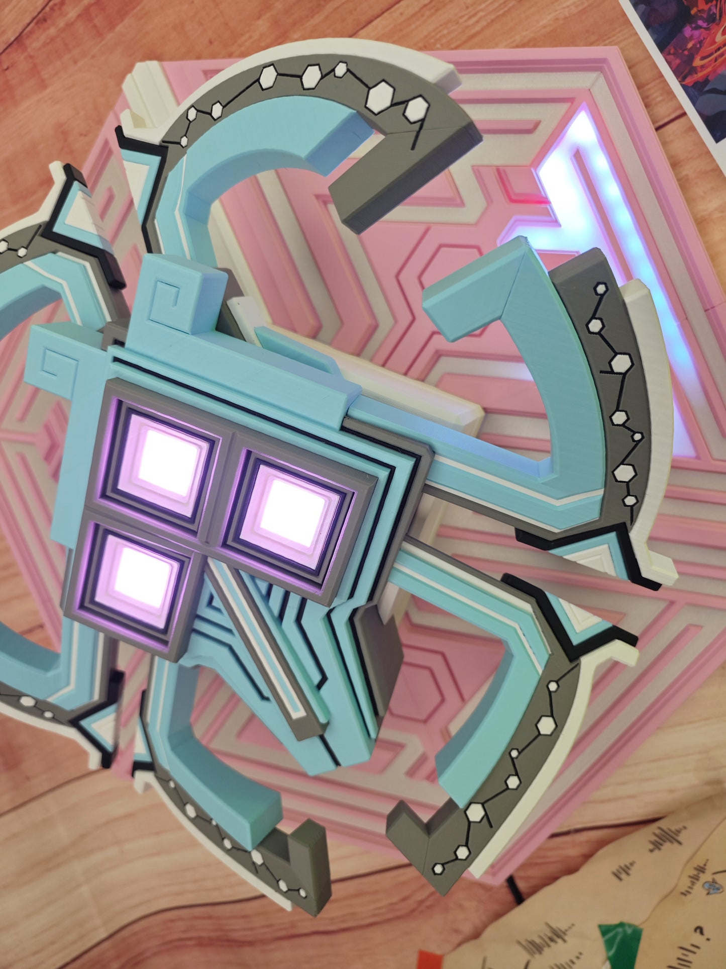 PRIDE 🏳️‍⚧️ RAFFLE TICKET : Transgender flag colored Nomai Mask - Outer Wilds